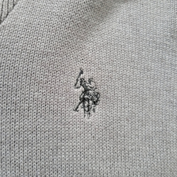 Polo sweater Men's Size Large gray - Picture 4 of 8